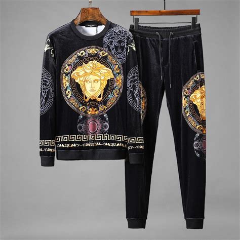 versace tracksuit top n pants|versace tracksuit men's price.